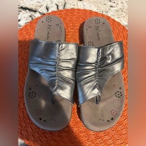BC Footwear Metallic Silver Women's Sandals